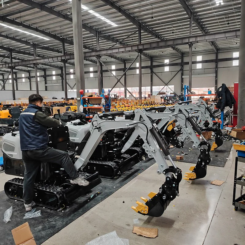 Machinery being assembled inside the production workshop.