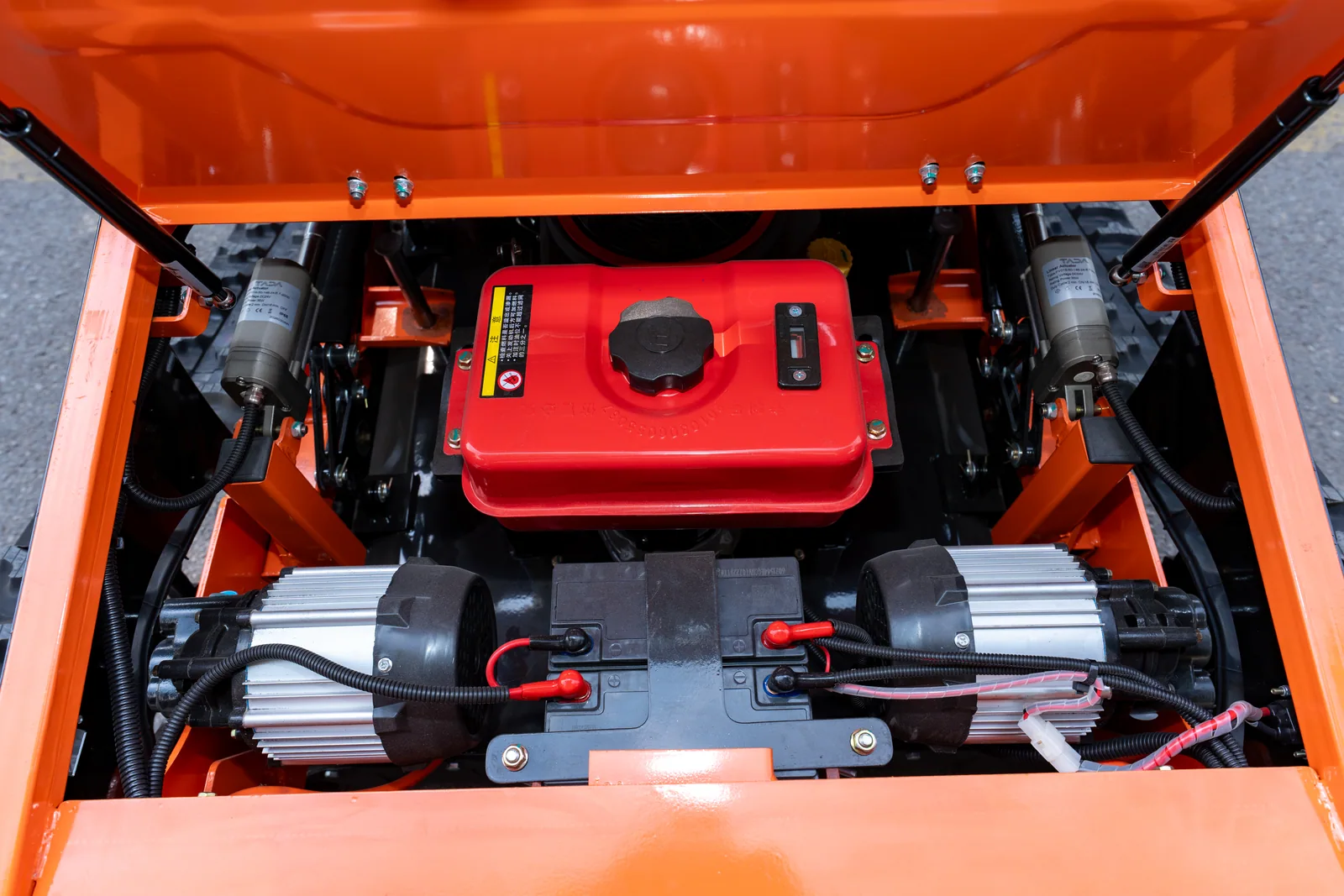 AY-800B engine area and deck lift actuators