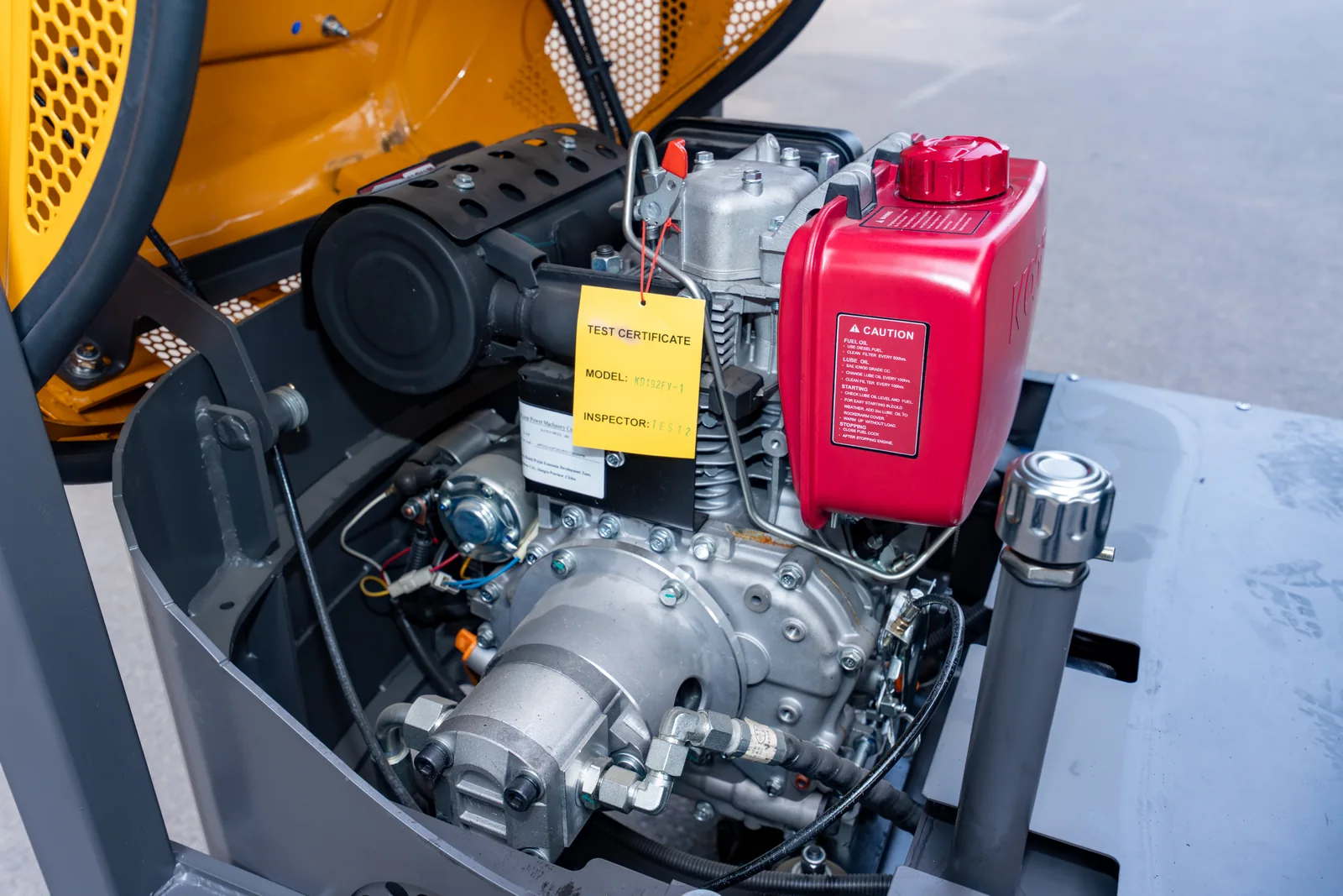 AY12 engine and surrounding fuel and hydraulic components
